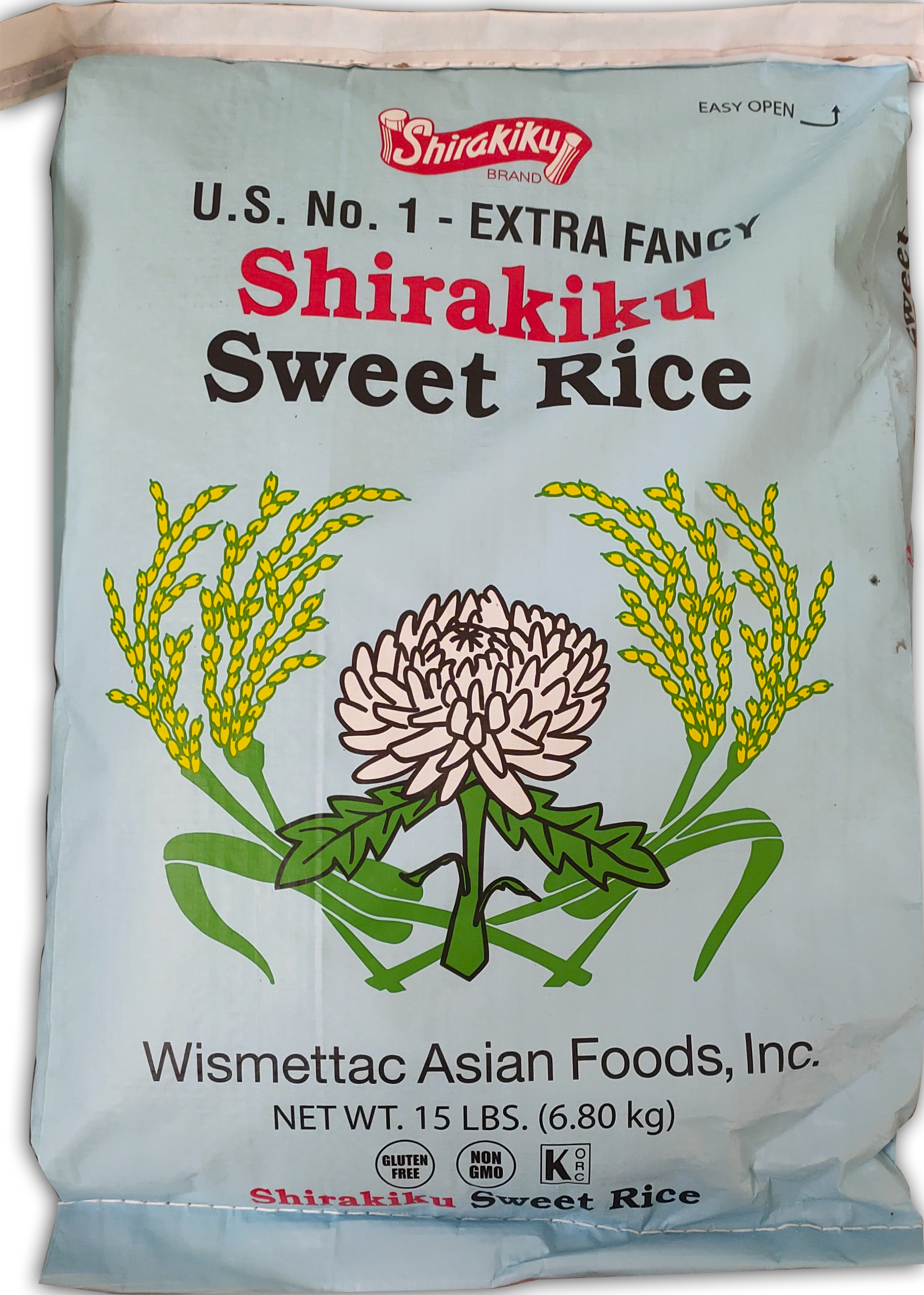 RIZ GLUANT À GRAINS RONDS U.S. SHIRAKIKU 15 lb