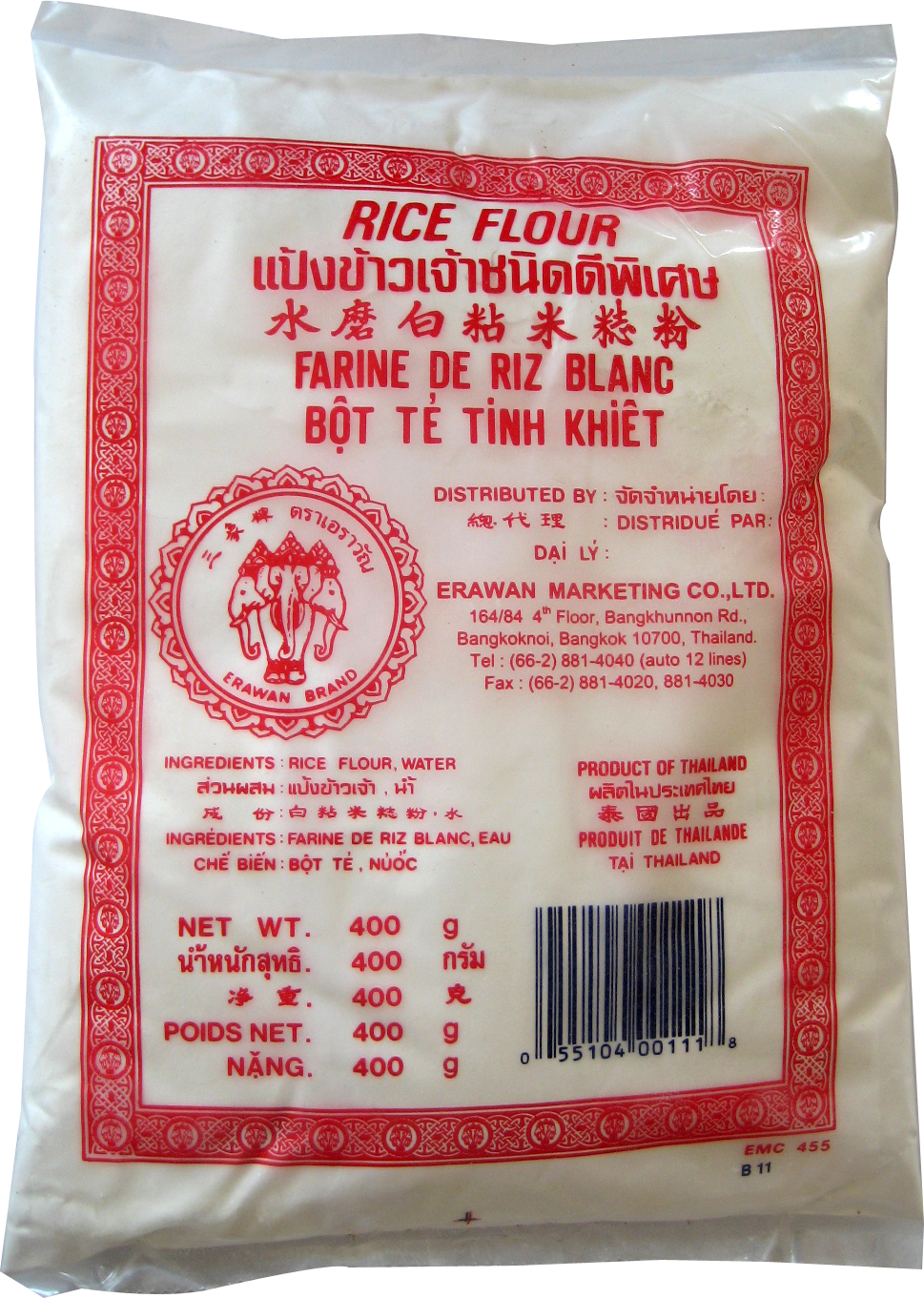 FARINE DE RIZ BLANC ERAWAN 30/400 g