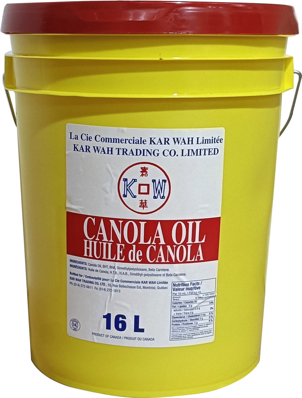 HUILE DE CANOLA K.W. 16 L