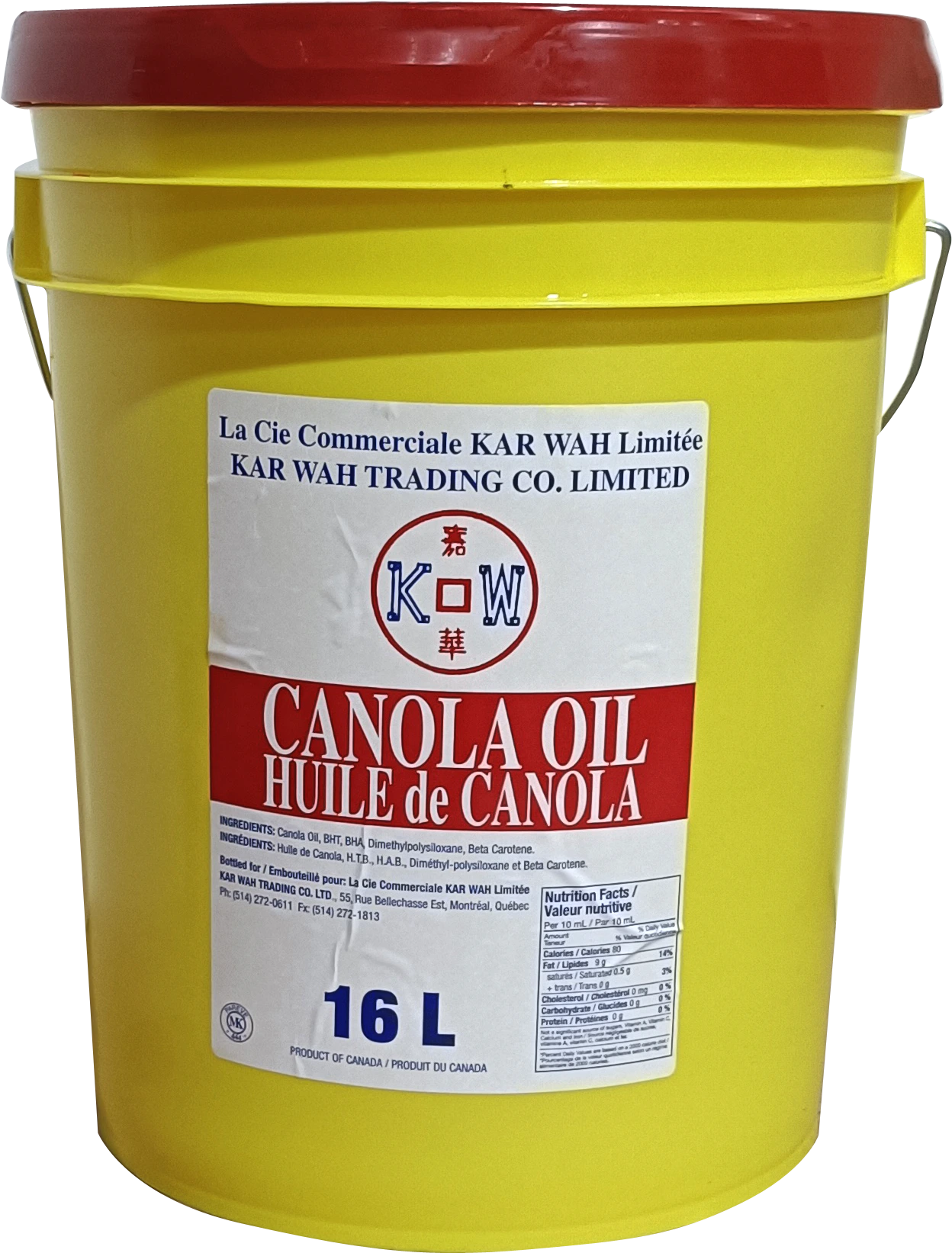 HUILE DE CANOLA K.W. 16 L