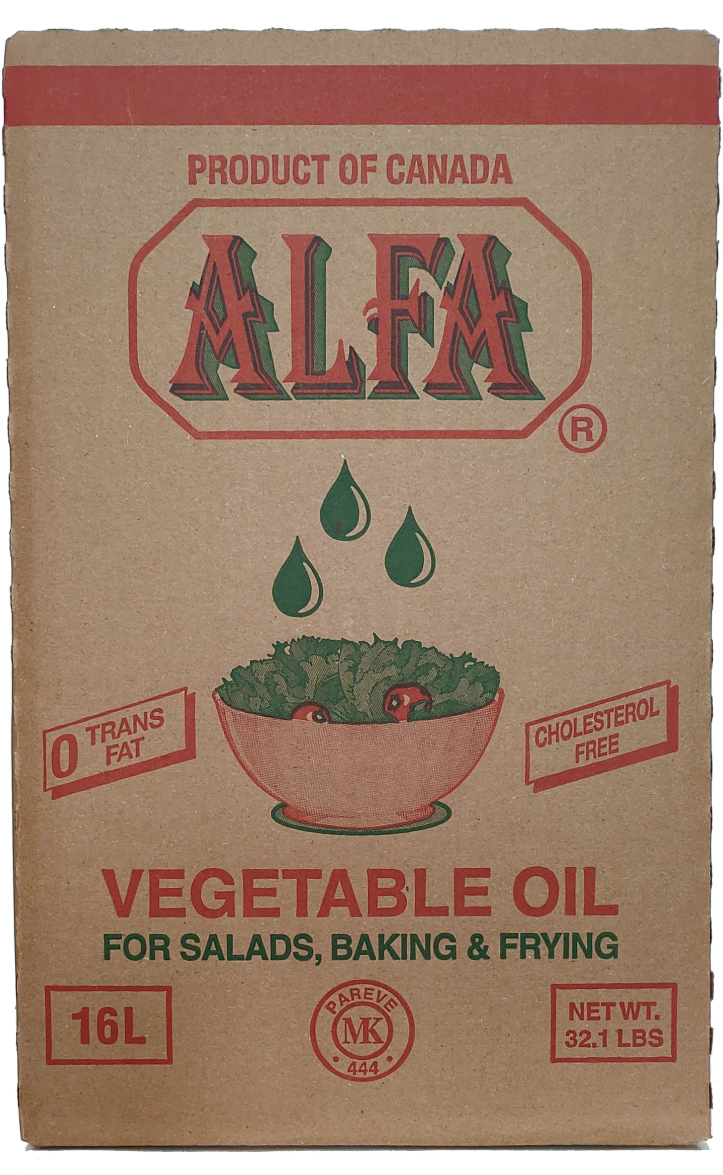 菜油盒裝ALFA 16 L