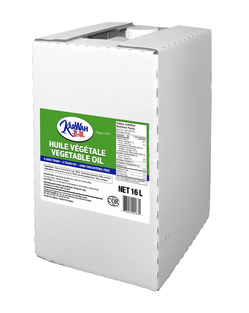 HUILE VÉGÉTALE CAISSE K.W. 16 L