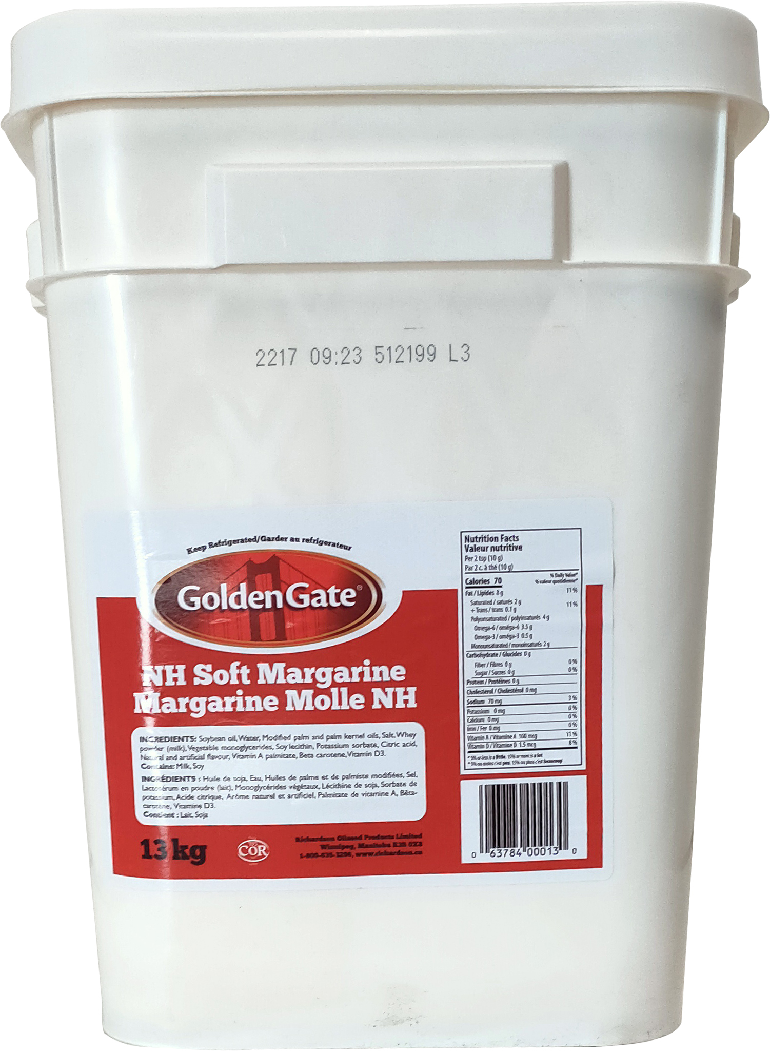 MARGARINE MOLLE NH  13 kg