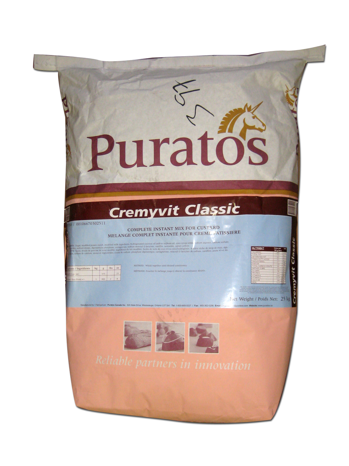 CRÈME PÂTISSIÈRE CREMY VIT PURATOS 25 kg