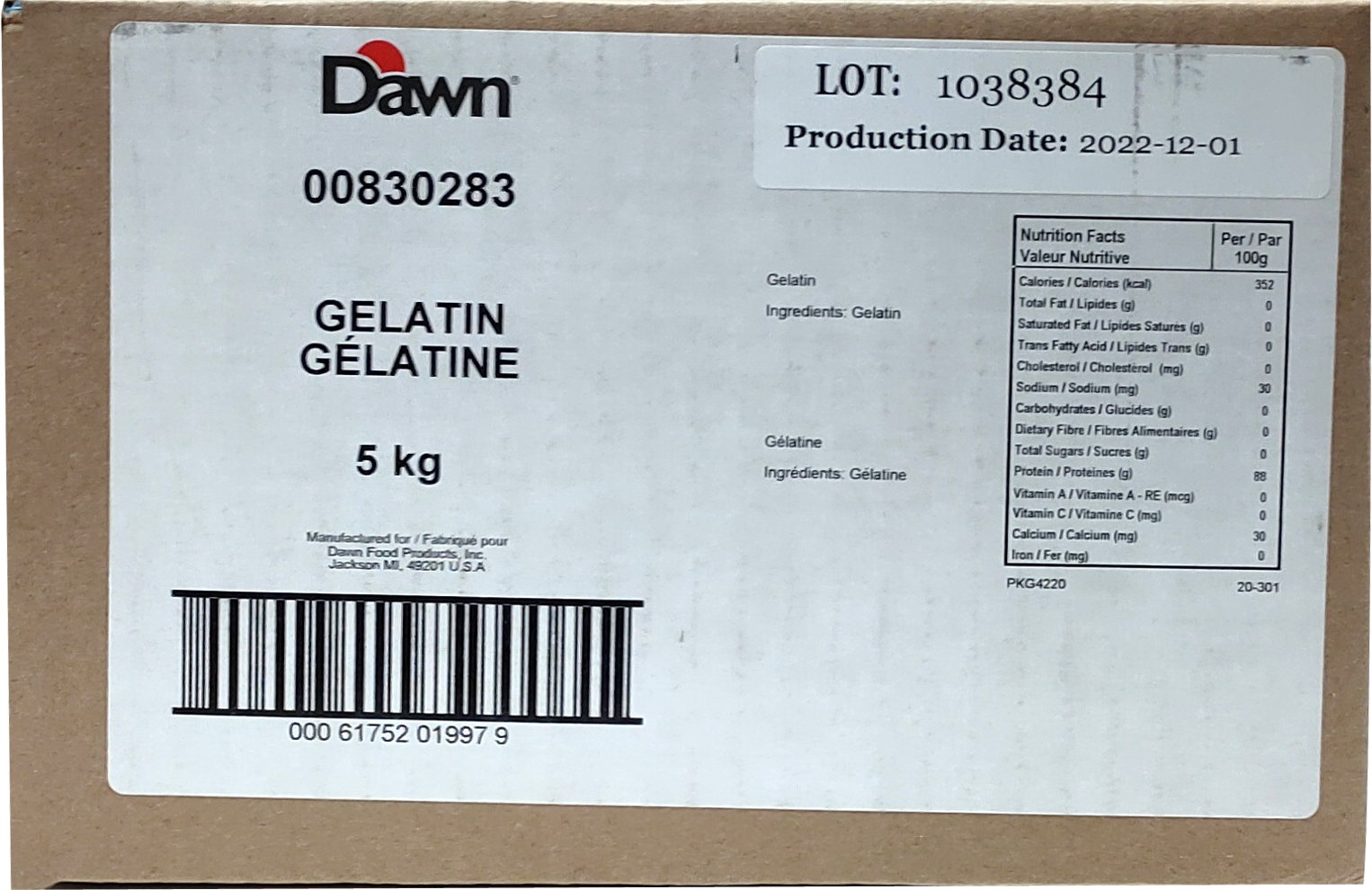 GÉLATINE   5 kg
