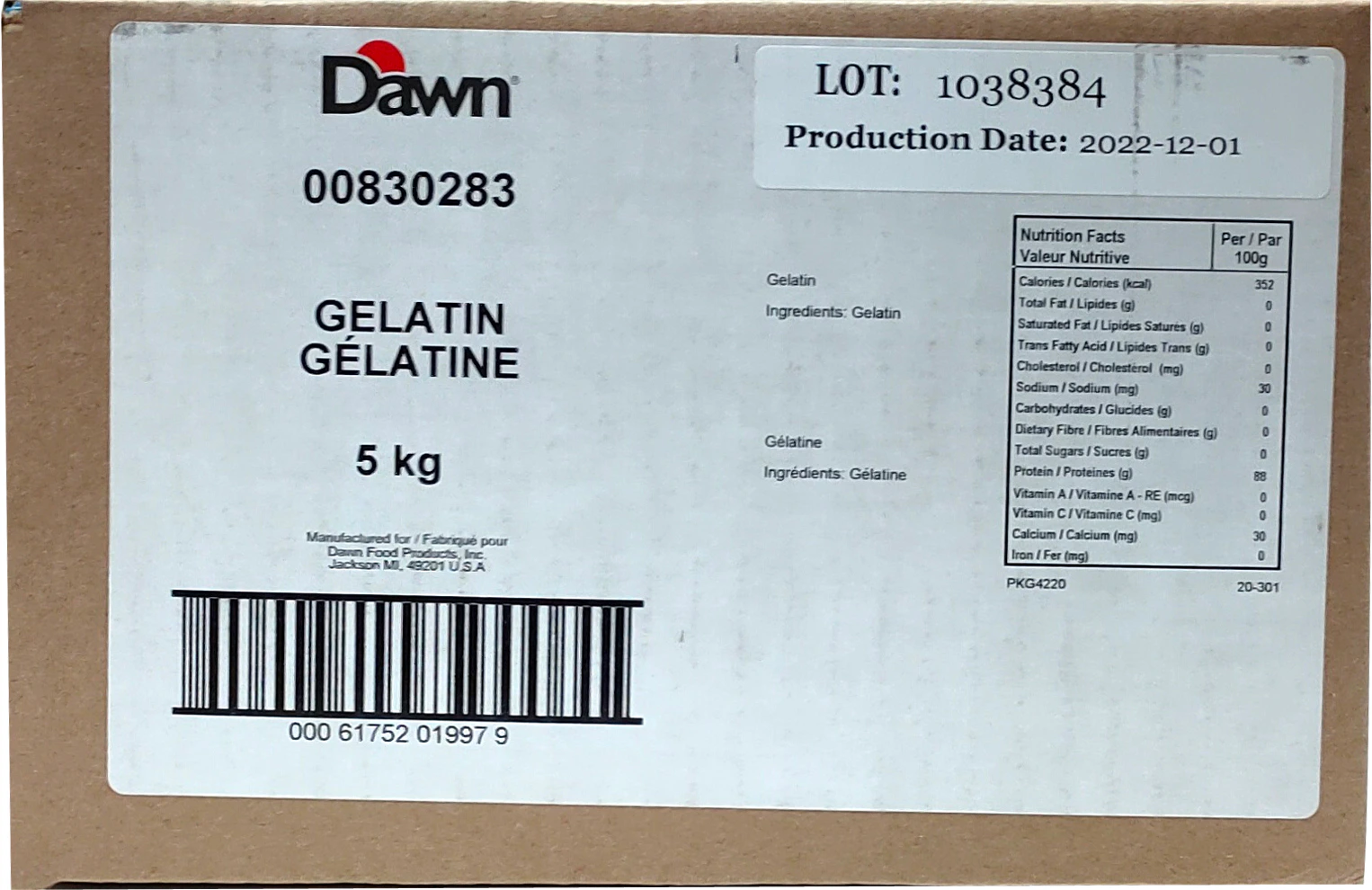 GÉLATINE 5 kg
