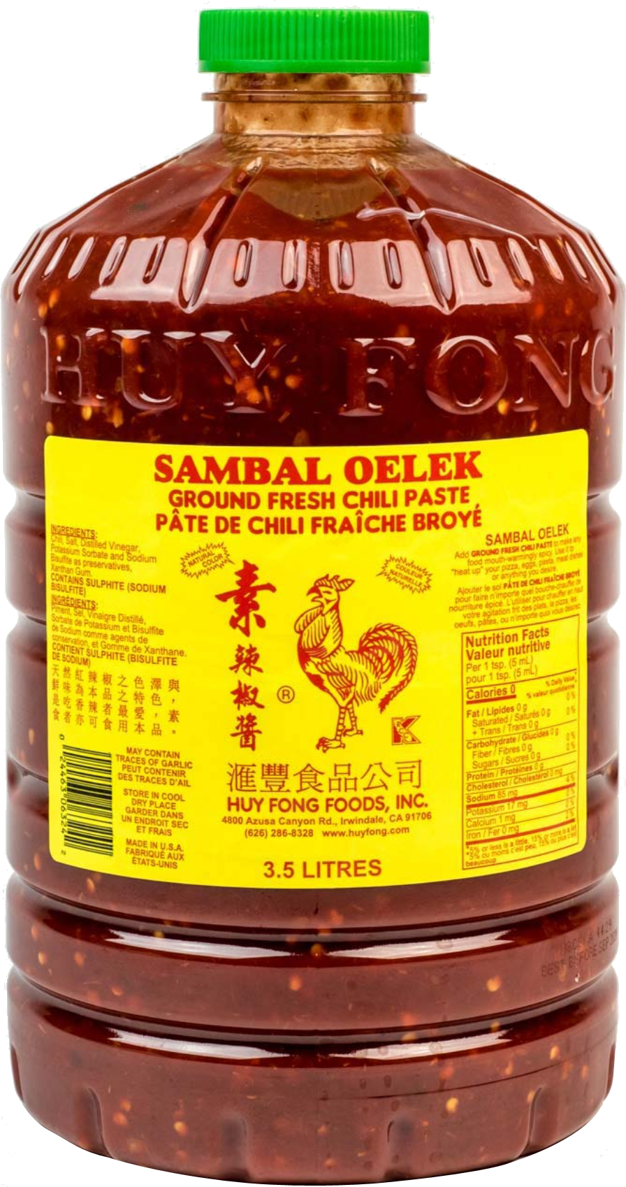 PÂTE DE CHILI SAMBAL OELEK 3/3.5 L