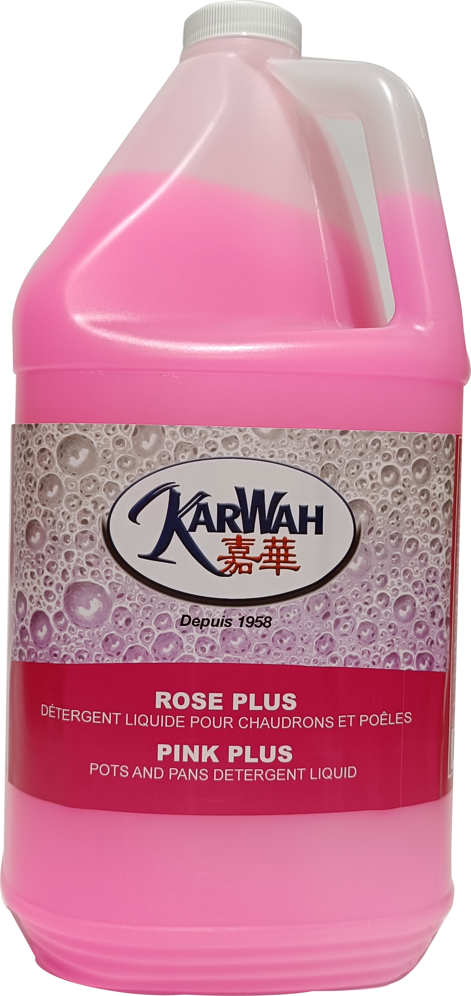 DÉTERGENT LIQUIDE ROSE PLUS K.W. 4/1 gal