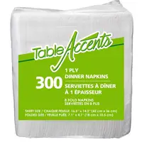 SERVIETTE A DÎNER 1 PLI TABLE ACCENTS 10/300 pcs