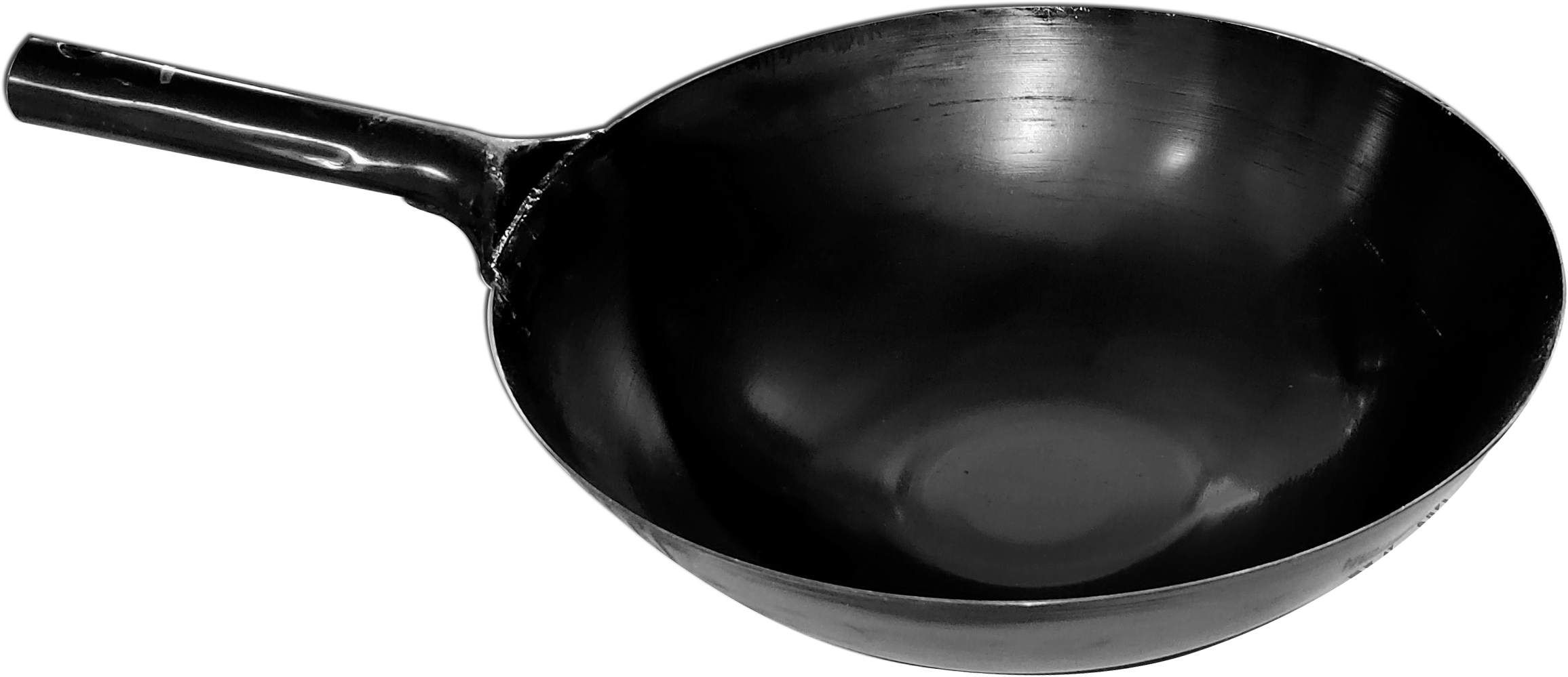 WOK EN FER 16 " AVEC LONG MANCHE 1 pcs