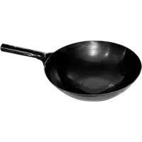 WOK EN FER 16 " AVEC LONG MANCHE  1 pcs