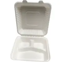 CONTENANT COMPOSTABLE #135 3 COMPARTIMENTS 9/9/3 "  200 pcs
