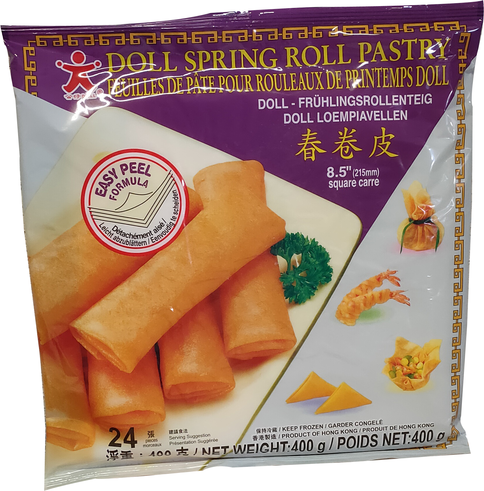 PÂTE POUR ROULEAUX DE PRINTEMPS DOLL 8.5 "  30/400 g