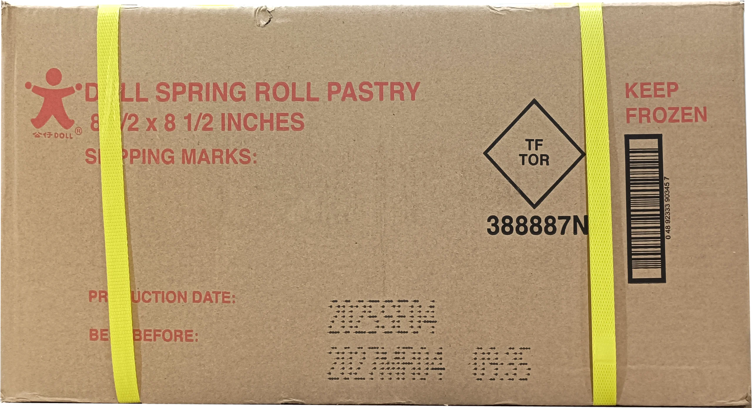 PÂTE POUR ROULEAUX DE PRINTEMPS DOLL 8.5 " ROUGE  30/400 g