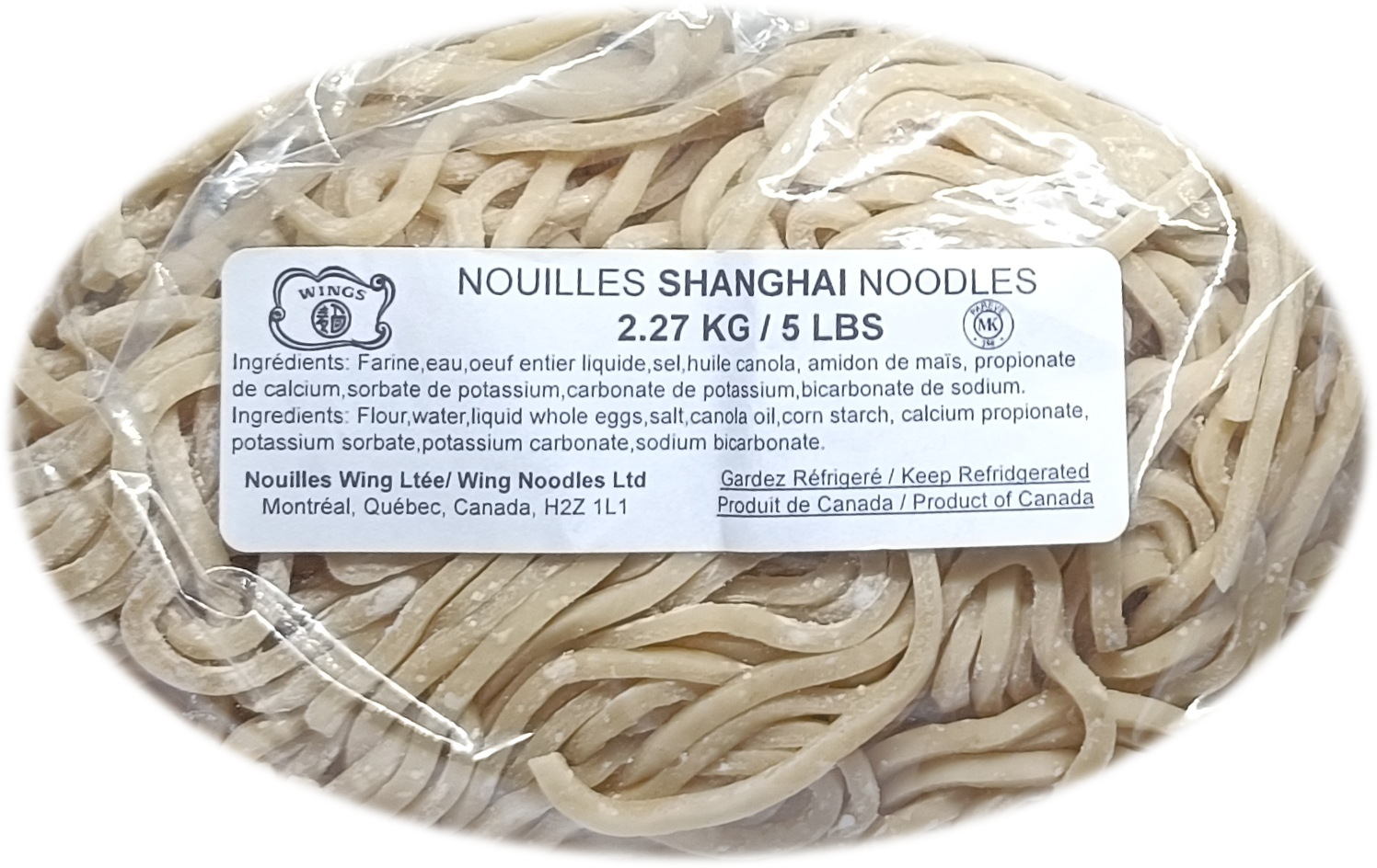 NOUILLES RONDES « SHANGHAI »  5 lb