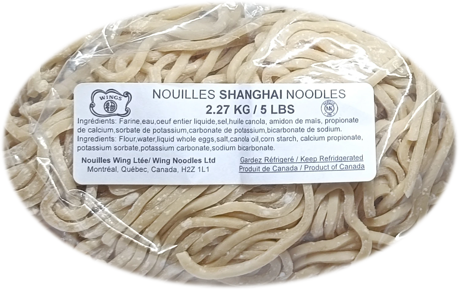NOUILLES RONDES « SHANGHAI »  5 lb
